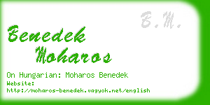 benedek moharos business card